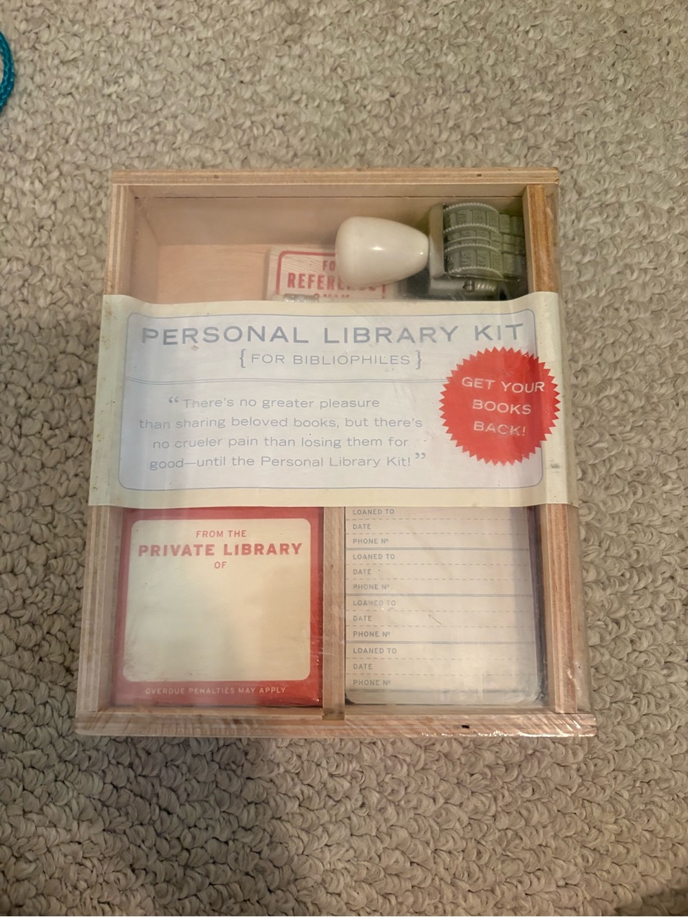 Knock Knock Personal Library Kit - White and Natural Home Office Set NWT